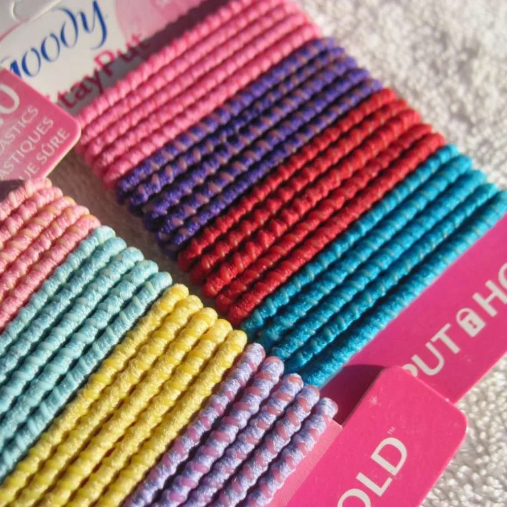 20 Goody Ouchless Stay Put Ponytailer Hair Bands No Metal Elastics Pastel Colors